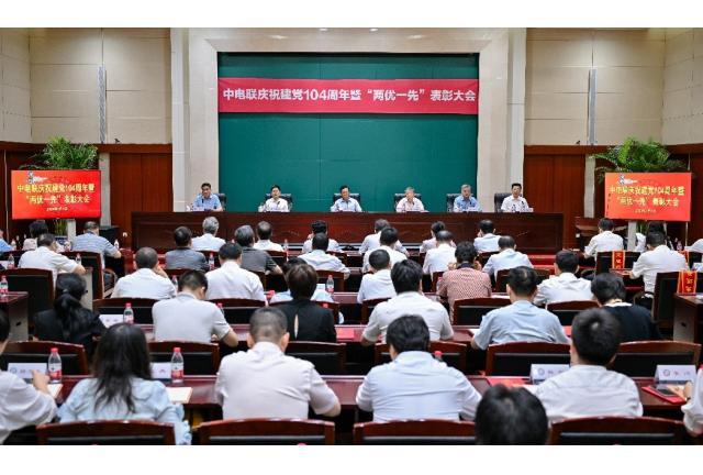 中电联召开庆祝中国共产党成立104周年暨“两优一先”表彰大会
